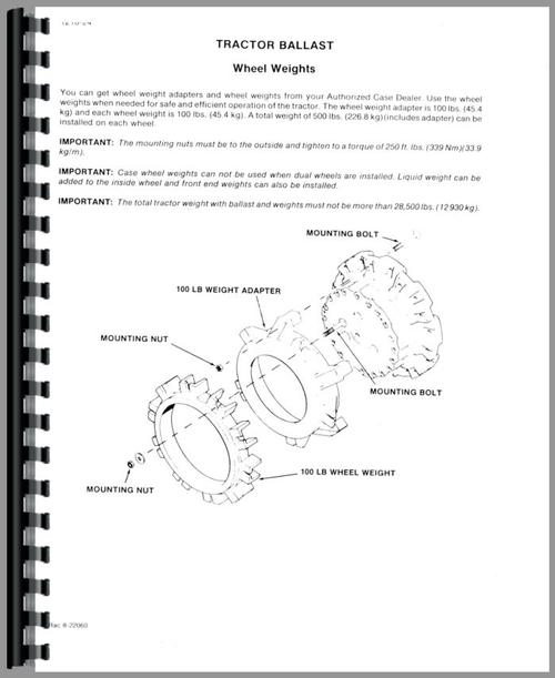 Service Manual for Case 4890 Tractor Sample Page From Manual