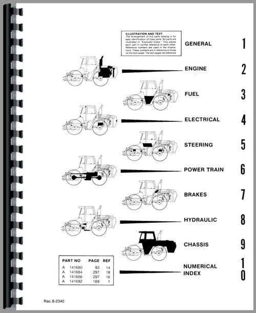 Parts Manual for Case 4894 Tractor Sample Page From Manual