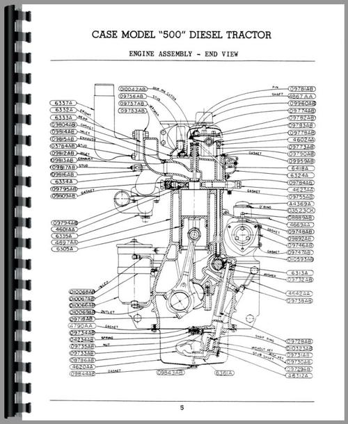 Parts Manual for Case 500 Tractor Sample Page From Manual