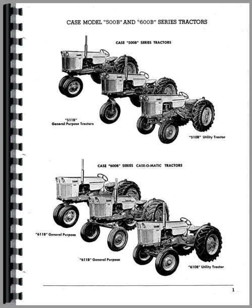 Parts Manual for Case 500B Tractor Sample Page From Manual
