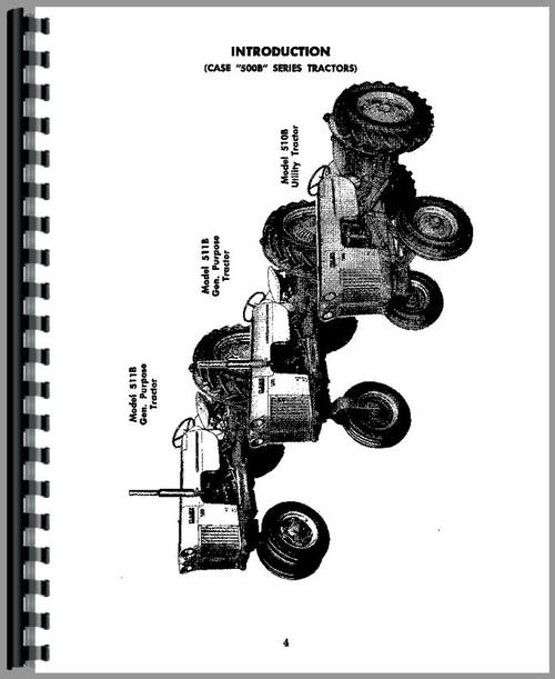 Operators Manual for Case 511B Tractor Sample Page From Manual