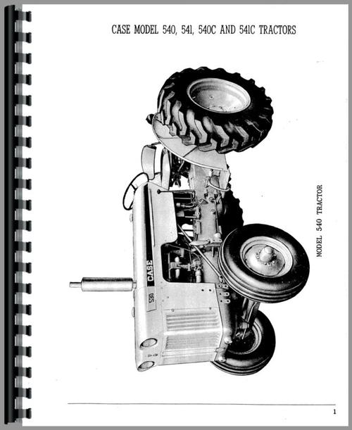 Parts Manual for Case 540C Tractor Sample Page From Manual