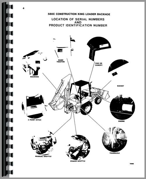 Parts Manual for Case 580C Tractor Loader Backhoe Sample Page From Manual