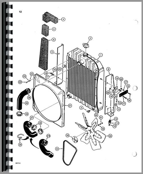 Parts Manual for Case 580D Super Tractor Loader Backhoe Sample Page From Manual