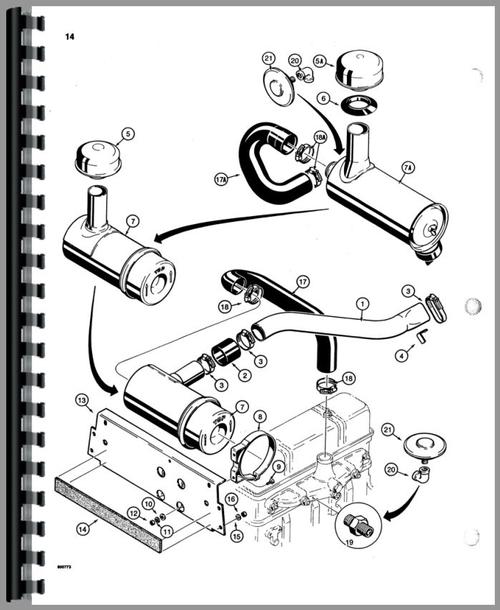 Parts Manual for Case 580D Super Tractor Loader Backhoe Sample Page From Manual
