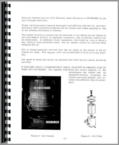 Service Manual for Case 600 Crawler Sample Page From Manual