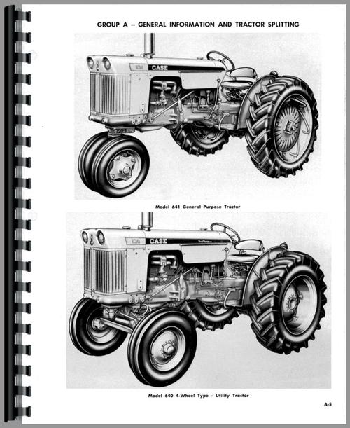 Service Manual for Case 630 Tractor Sample Page From Manual