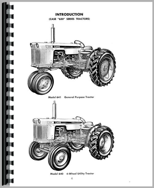 Operators Manual for Case 631C Tractor Sample Page From Manual