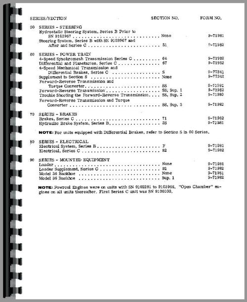 Service Manual for Case 680B Tractor Loader Backhoe Sample Page From Manual