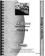 Operators Manual for Case 770 Tractor