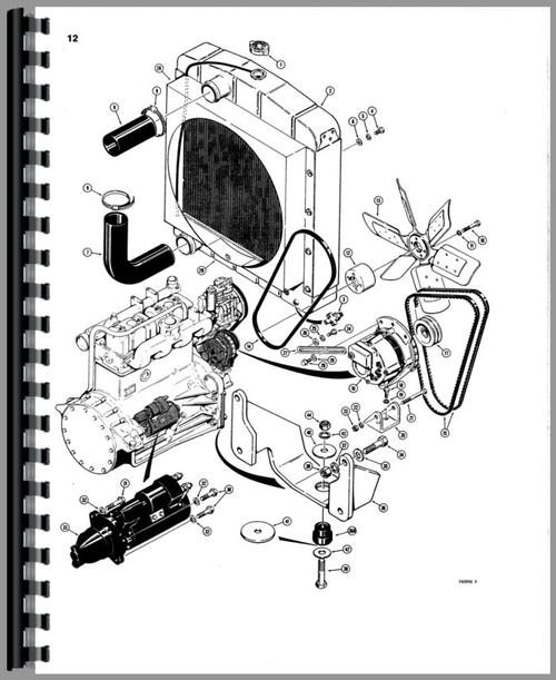 Parts Manual for Case 780 Tractor Loader Backhoe Sample Page From Manual