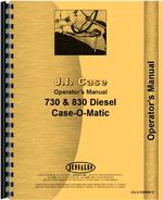 Operators Manual for Case 830 Tractor