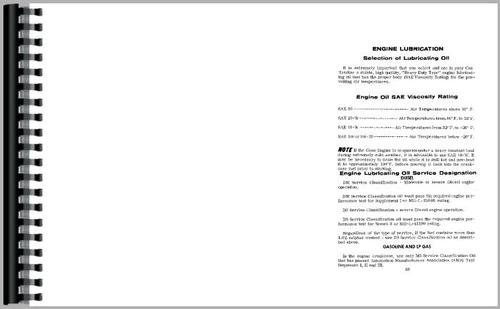 Operators Manual for Case 832 Tractor Sample Page From Manual
