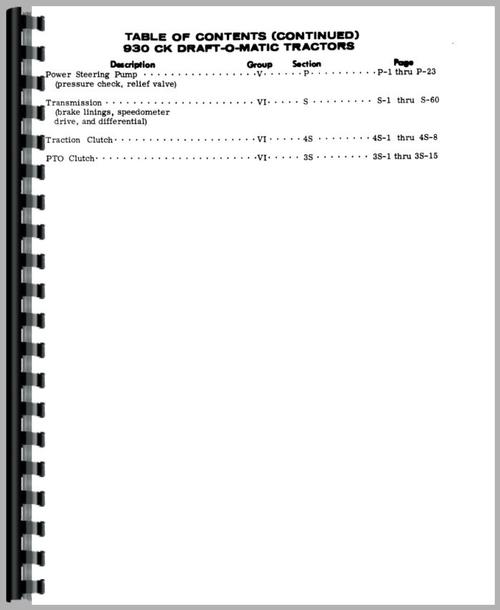 Service Manual for Case 843 Tractor Sample Page From Manual