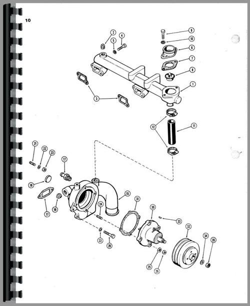 Parts Manual for Case 850 Crawler Sample Page From Manual