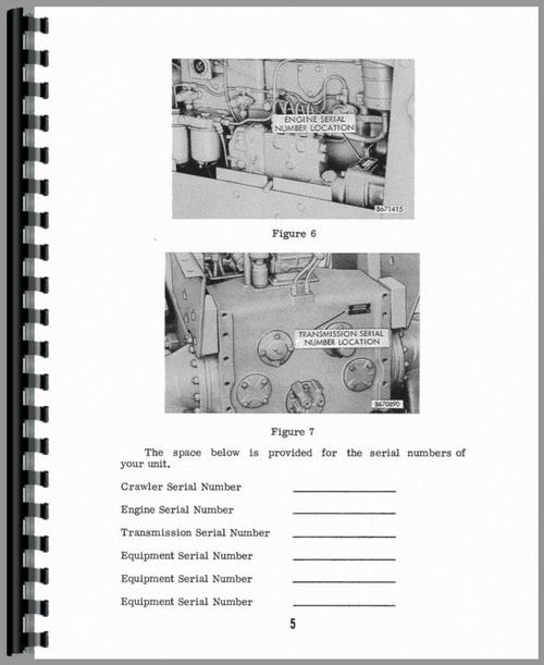 Operators Manual for Case 850 Crawler Sample Page From Manual