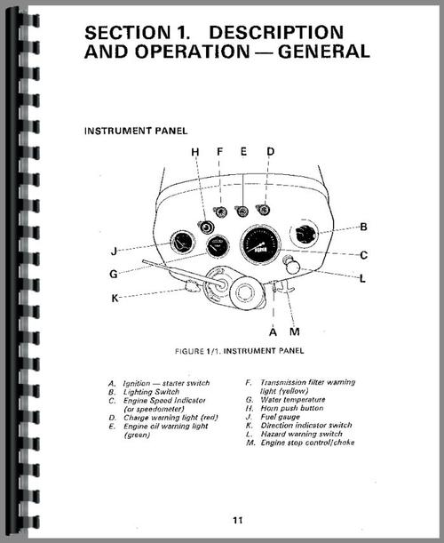 Operators Manual for Case 885 Tractor Sample Page From Manual