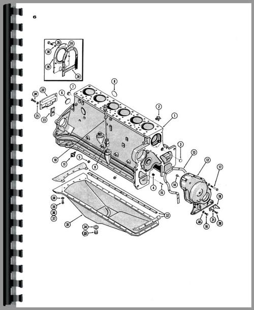 Parts Manual for Case 930 Tractor Sample Page From Manual