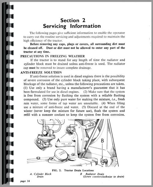 Operators Manual for Case 990 Tractor Sample Page From Manual