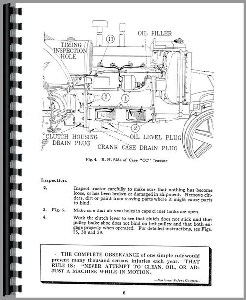 Service Manual for Case CC Tractor Sample Page From Manual