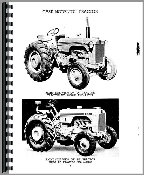 Parts Manual for Case DI Tractor Sample Page From Manual