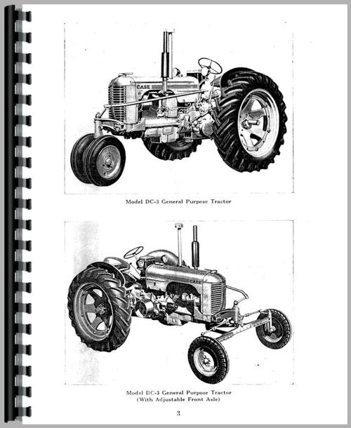 Operators Manual for Case DO Tractor Sample Page From Manual