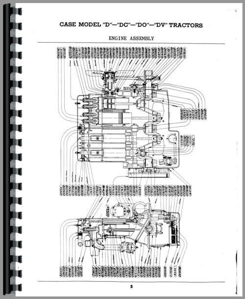 Parts Manual for Case DV Tractor Sample Page From Manual