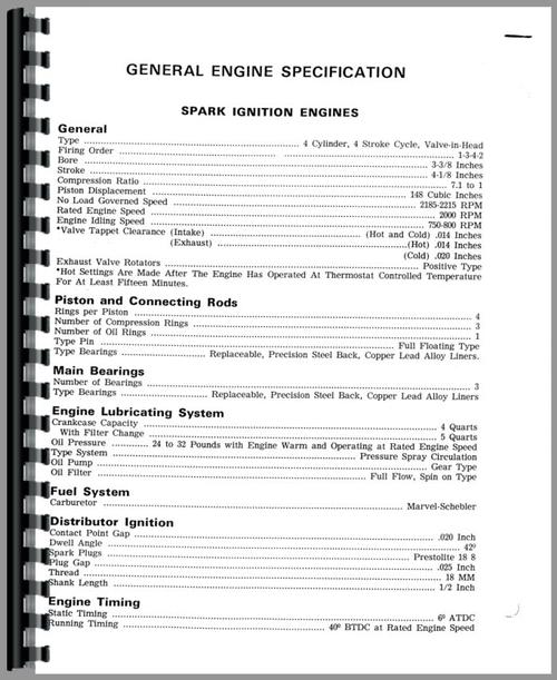 Service Manual for Case G201 Engine Sample Page From Manual