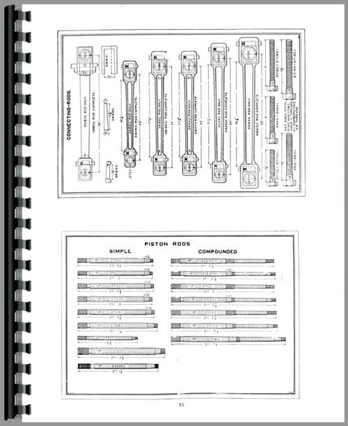 Parts Manual for Case Steam Tractor Sample Page From Manual