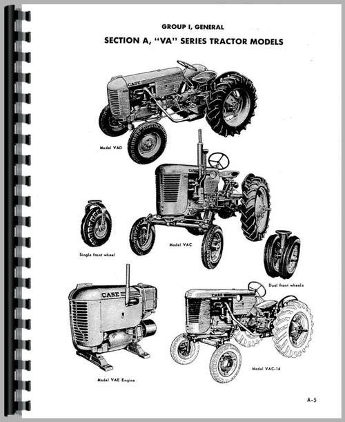 Service Manual for Case VAC Tractor Sample Page From Manual