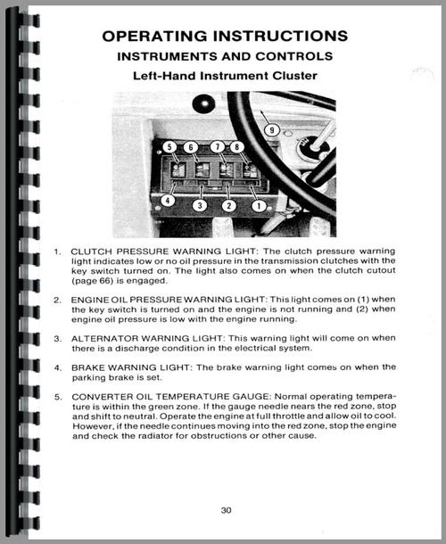 Operators Manual for Case W14 Wheel Loader Sample Page From Manual