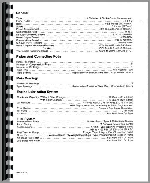 Service Manual for Case W14 Wheel Loader Sample Page From Manual