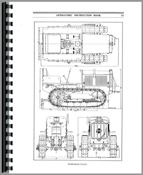 Operators Manual for Caterpillar 10 Crawler Sample Page From Manual