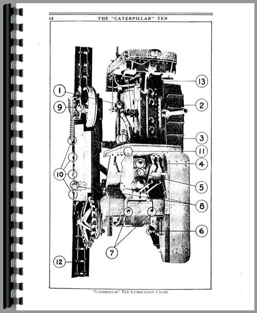 Operators Manual for Caterpillar 10 Crawler Sample Page From Manual