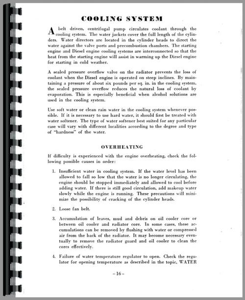 Service Manual for Caterpillar 12 Grader Engine Sample Page From Manual
