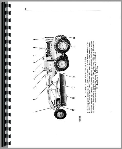 Operators Manual for Caterpillar 12 Grader Sample Page From Manual