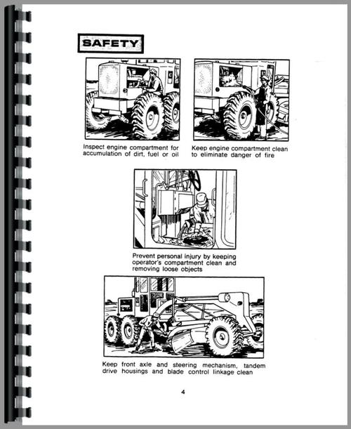 Operators Manual for Caterpillar 12F Grader Sample Page From Manual