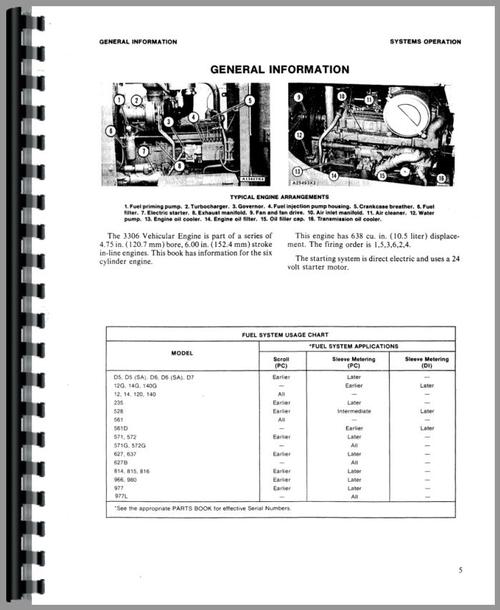 Service Manual for Caterpillar 12F Grader Sample Page From Manual