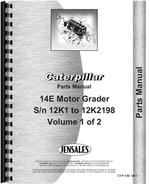 Parts Manual for Caterpillar 14E Grader
