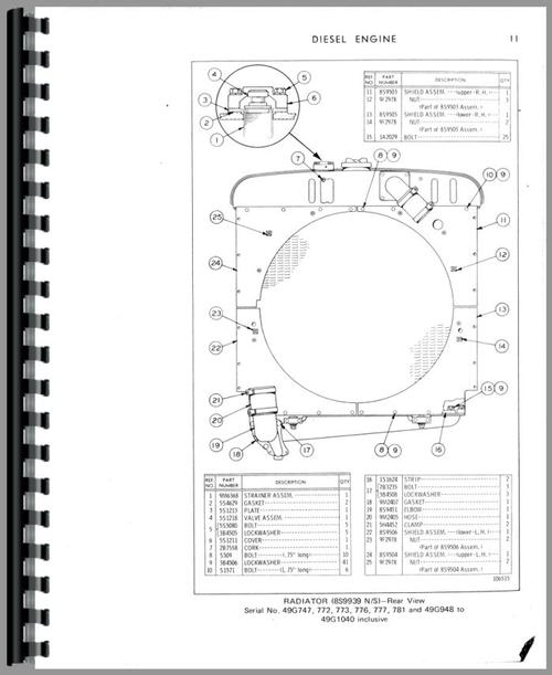 Parts Manual for Caterpillar 16 Grader Sample Page From Manual