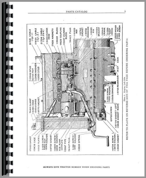 Parts Manual for Caterpillar 2-Ton Crawler Sample Page From Manual