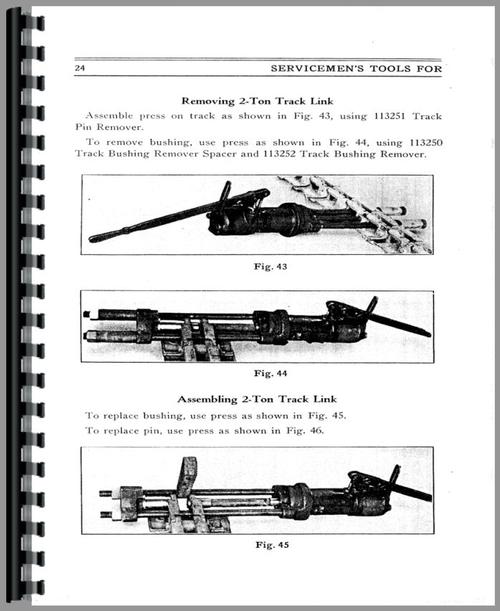 Service Manual for Caterpillar 20 Crawler Tools Sample Page From Manual