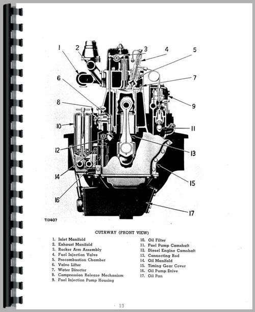Service Manual for Caterpillar 212 Grader Engine Sample Page From Manual