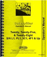 Operators Manual for Caterpillar 25 Crawler