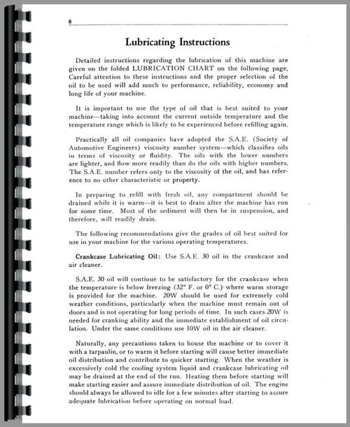 Operators Manual for Caterpillar 25 Crawler Sample Page From Manual