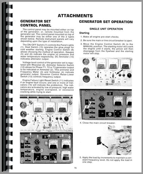 Operators Manual for Caterpillar 3304 Engine Sample Page From Manual