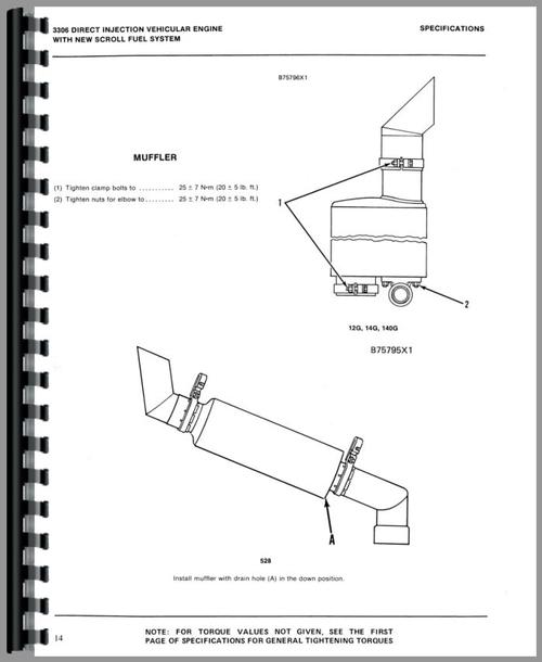 Service Manual for Caterpillar 3306 Engine Sample Page From Manual