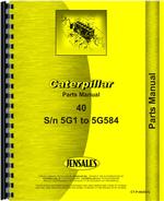 Parts Manual for Caterpillar 40 Crawler