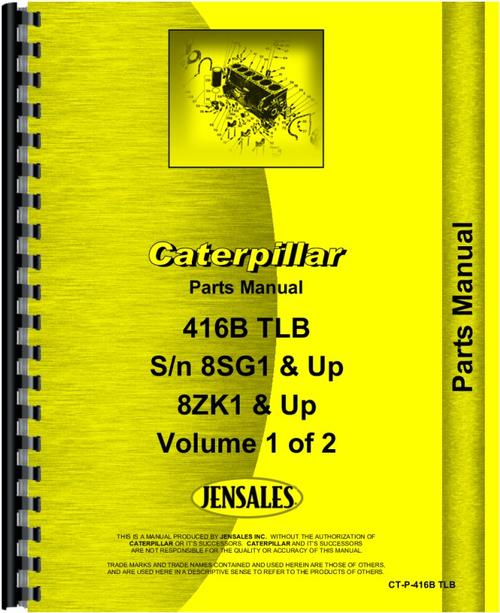 Caterpillar 416b Tractor Loader Backhoe Parts Manual