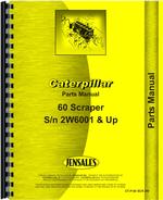 Parts Manual for Caterpillar 60 Scraper
